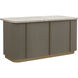 Cataldi Cappuccino / Brushed Gold Kitchen Island